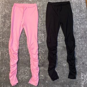 Scuffle Women Pants Pink &. Black